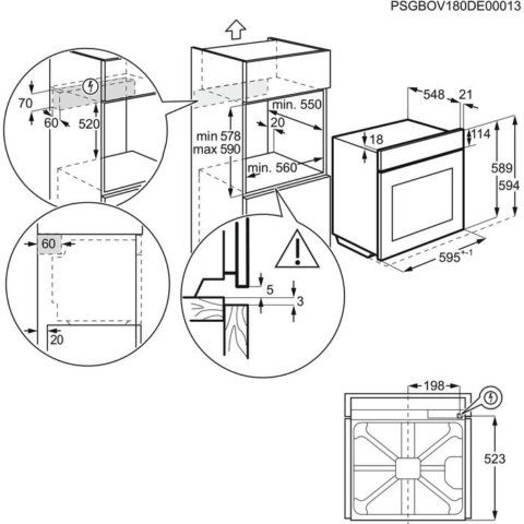 Electrolux toidutermomeetriga pürolüüsahi EOE7P31X