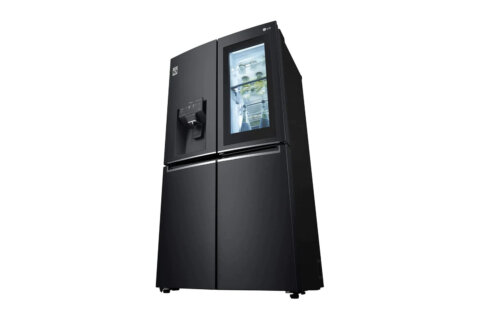 LG Side-By-Side InstaView Door-in-Door® jäämasinaga must külmik