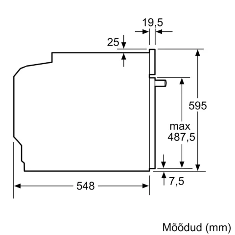 Bosch integreeritav must pürolüüs 60x60 cm ahi HBA473BB0S