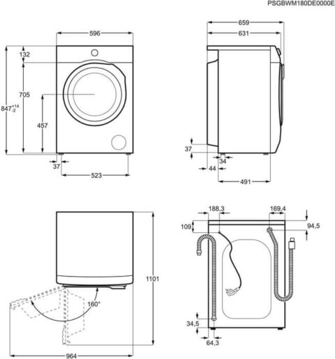 Electrolux 10kg6kg pesumasin-kuivati PerfectCare 800 EW8WN261B