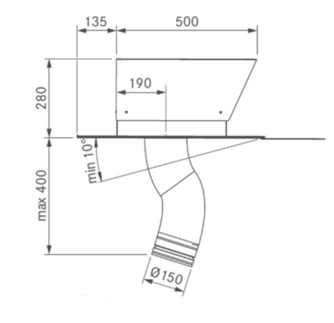 BORA katusekividele paigaldatav ventilaator EC ULZ