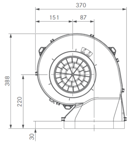 BORA soklile paigaldatav ventilaator EÜ