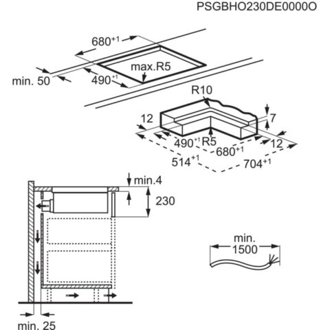 AEG Hob2Hood 68cm induktsioon pliidiplaat õhupuhasti 6000 NCH74B01CB
