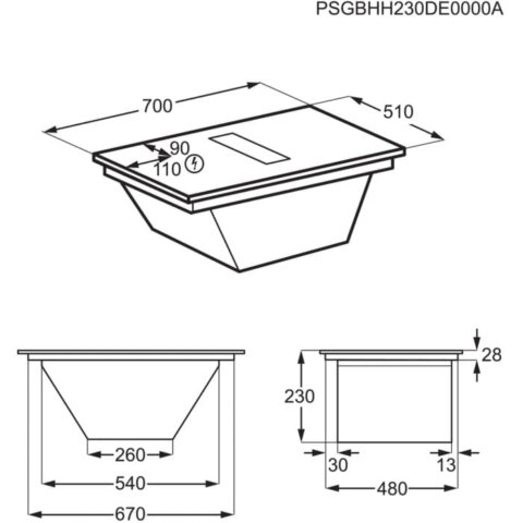 AEG Hob2Hood 68cm induktsioon pliidiplaat õhupuhasti 6000 NCH74B01CB