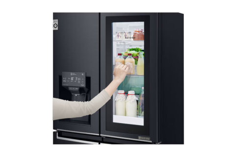 LG Side-By-Side InstaView vee- ja jäämasinaga must külmik