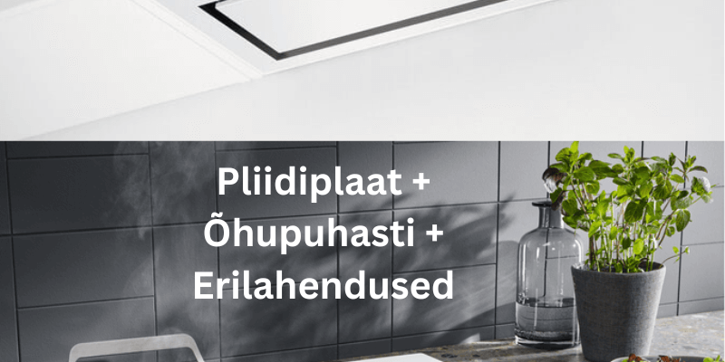 Komplekt: Electrolux valge õhupuhasti + pliidiplaat + erilahendus