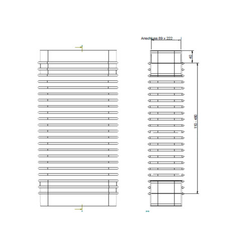 ELICA Ventilatsioonitoru 227x94mm painduv liitmik valge