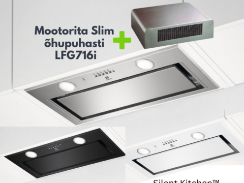 Electrolux kappi paigaldatav H2H 54cm mootorita SLIM õhupuhasti LFG716i + välimootor SEM2