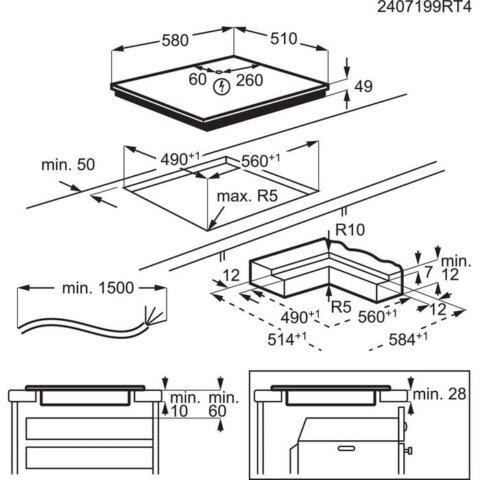 AEG 80cm PowerBoost H2H induktsioonplaat TO64IB00IB - Image 10