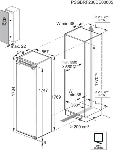 AEG 176.9cm FrostFree E integreeritav sügavkülmik TB7NA181EC - Image 6