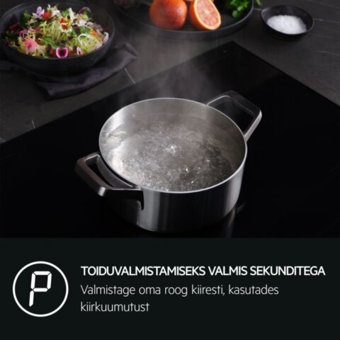 AEG 80cm induktsioonplaat SenseBoil Hob2Hood TI84IB10FB
