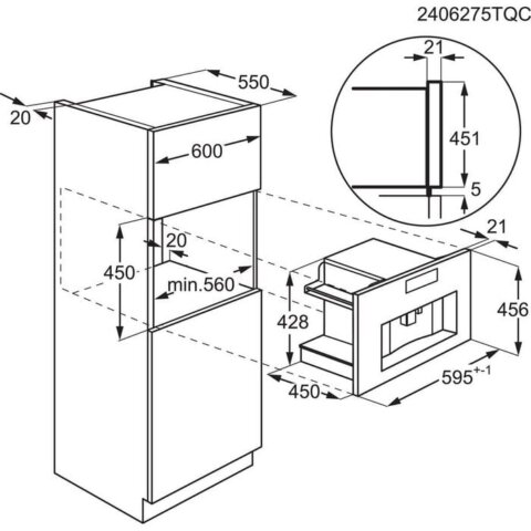 AEG stiilne must integreeritav kohvimasin NKC8N7B