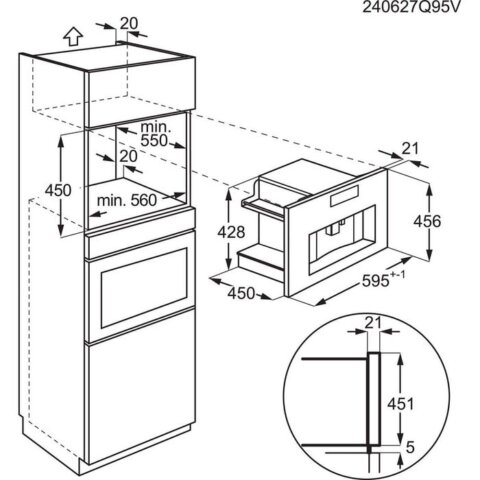 AEG stiilne must integreeritav kohvimasin NKC8N7B