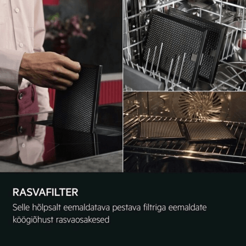 AEG H2H 83cm pliidiplaat õhupuhastiga SenseFry TH84CC23CZ