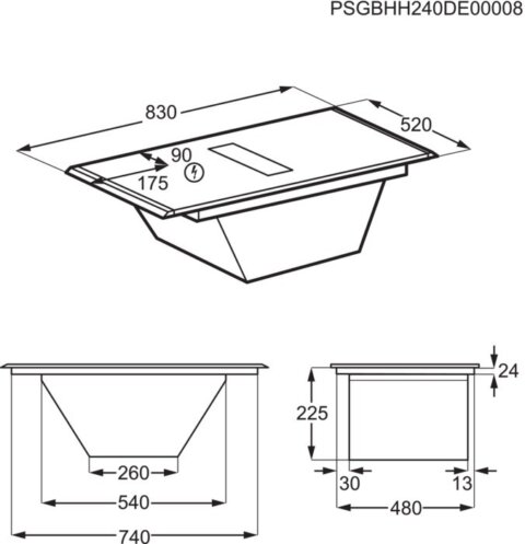 AEG Must H2H 80cm pliidiplaat-õhupuhasti eXtractor NCH84B03AB - Image 14