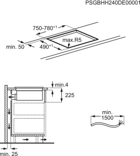 AEG Must H2H 80cm pliidiplaat-õhupuhasti eXtractor NCH84B03AB - Image 13