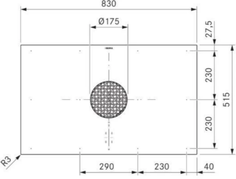 Bora PUXA2R 80 cm lai ventilatsiooniga pliidiplaat - matt must