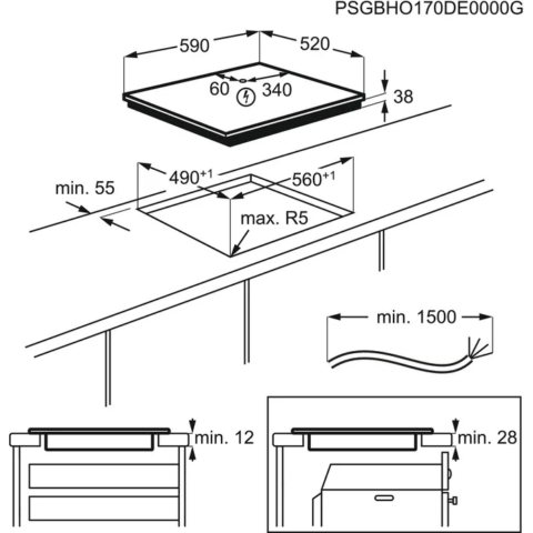Electrolux Induktsioonpliidiplaat 60 cm 900 Seeria Hob2Hood-funktsiooniga EIS6949