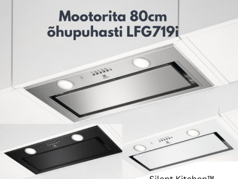 Electrolux mootorita kappi paigaldatav H2H 80cm õhupuhasti LFG719i (must, valge, RV)