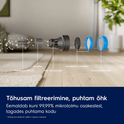 Electrolux juhtmevaba tolmuimeja Hygienic UV 800 Seeria EP83HB25UV