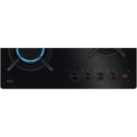 AEG gaasipliidiplaat 60 cm FlameLight 8000 Hob2Hood HKB64453NB