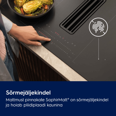 Electrolux Pliidiplaat õhupuhasti 80 cm SaphirMatt® Bridge Hob2Hood'iga ECC83443CZ