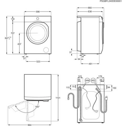 Electrolux 10kg/6kg SteamCare 700 pesumasin-kuivati EW7W2612E
