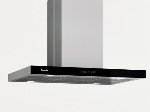 Pando I-826 lakke integreeritav õhupuhasti must klaas 90 cm