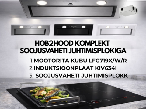 Soojusvaheti juhtimisega H2H Electrolux komplekt: SLIM kubu LFG716i + pliidiplaat KIV634I + soojusvaheti juhtimisplokk
