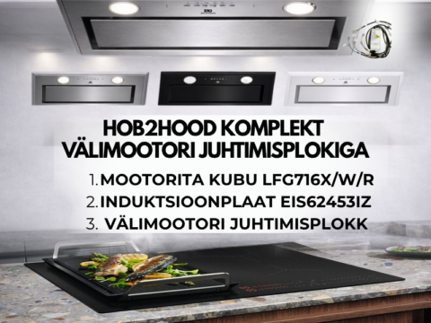 Soojusvaheti juhtimisega H2H Electrolux komplekt: SLIM kubu LFG716i + pliidiplaat EIS62453IZ